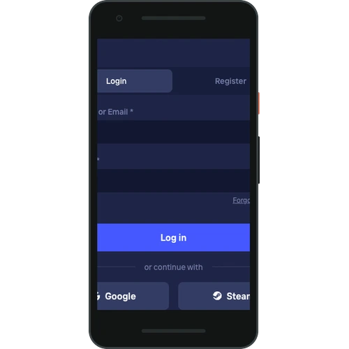 DuelCasino registrační formulář v mobilu